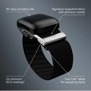 WHOOP LIFE MG TITANIUM SUPERKNIT LUXE | OBSIDIAN + WIRELESS POWERPACK