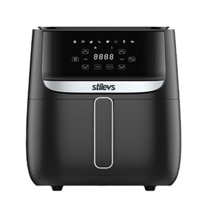 STİLEVS AİRTRON 5.7 LİTRE DİGİTAL AİRFRYER SİYAH/GÜMÜŞ