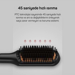 ARZUM SÜPERSTAR TOUCH SAÇ DÜZLEŞTİRİCİ FIRÇA SİYAH AR5068