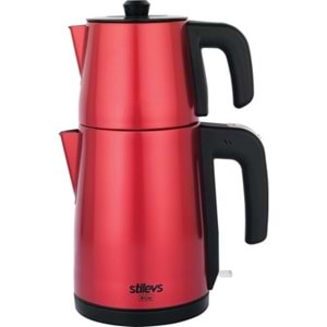 STİLEVS BİÇAY ÇELİK ÇAY MAKİNESİ İNOX & VİŞNE