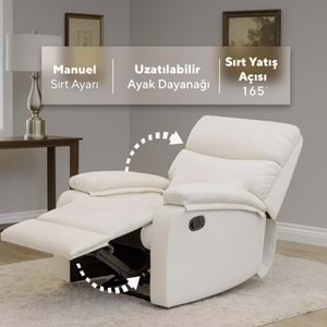 HAPPHOM ELEKTRİKLİ MASAJ KOLTUĞU HAPMC-01 BEYAZ