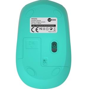 LECOO WS202 WİRELESS MOUSE TURKUAZ