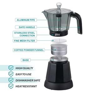 WİNNİNG STAR ST-6802 6-CUP ELEKTRİKLİ MOKA CEZVESİ