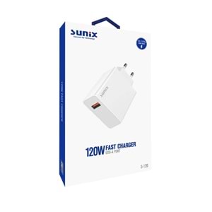 SUNİX S120 120W HIZLI ŞARJ ADAPTÖRÜ