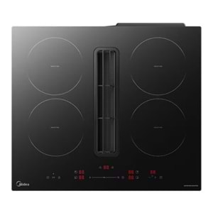 MIDEA MIH742FY18K0Y 4 GÖZ ASPİRATÖR ENTEGRELİ İNDÜKSİYON ANKASTRE OCAK SİYAH