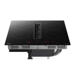 MIDEA MIH742FY18K0Y 4 GÖZ ASPİRATÖR ENTEGRELİ İNDÜKSİYON ANKASTRE OCAK SİYAH