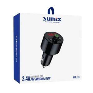 SUNİX MDL-13 CAR WIRELESS 3.4A FM MODULATOR