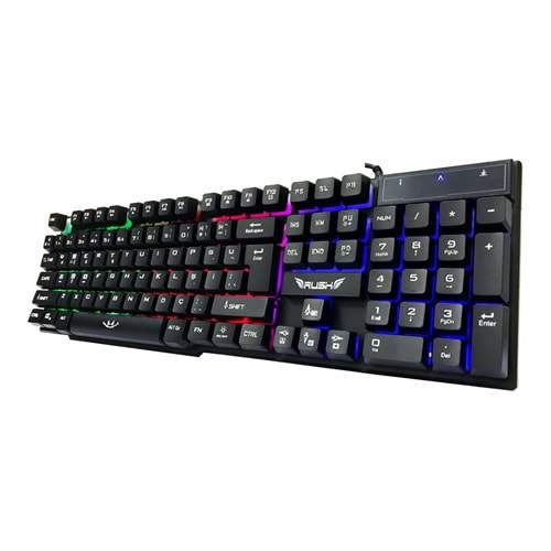 RUSH MEKANİK HİSLİ KLAVYE SİYAH PANEL RK101