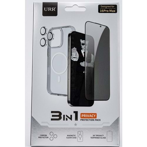 URR 3LÜ PAKET KORUYUCU İPHONE 16 PRO MAX