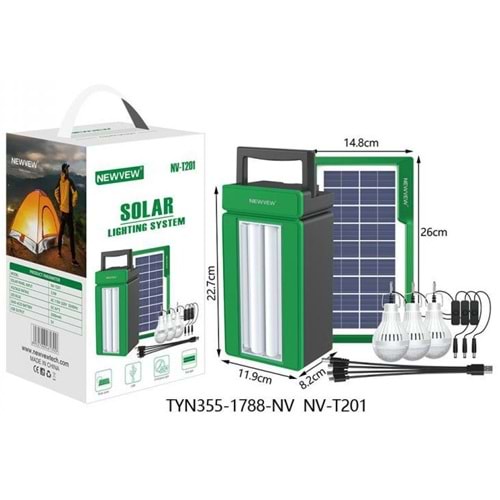 NEWVEW NV-T201 SOLAR ENERJİLİ IŞIKLANDIRMA SİSTEMİ