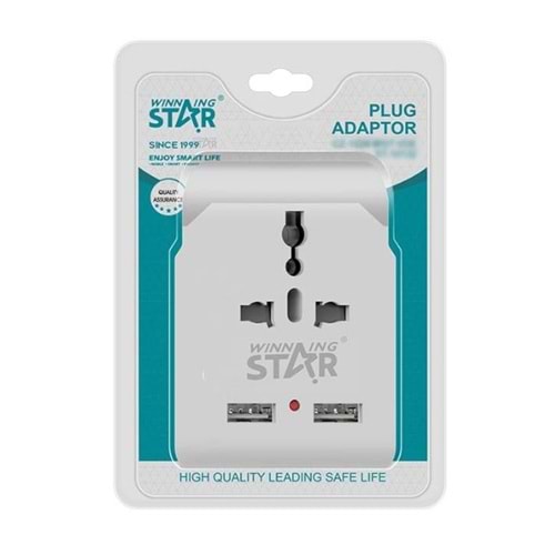 WİNNİNG STAR ST-10136 ÇOKLU UNİVERSAL ADAPTOR 2USB