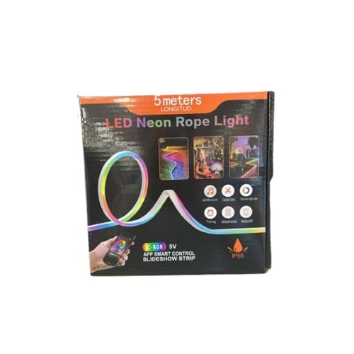 LED NEON ROPE LİGHT RGB LED SMART IŞIK 5 METRE LED ŞERİT