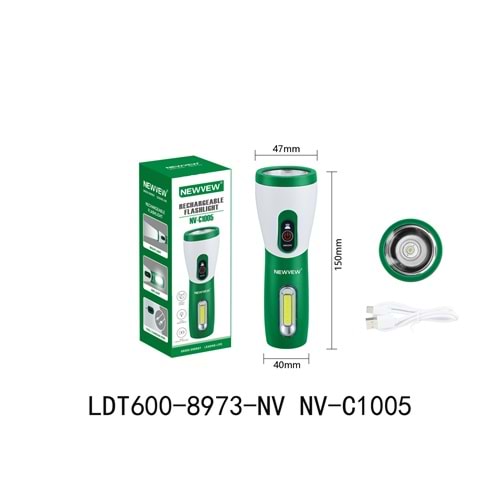 NEWVEW NV-C1005 ŞARJLI EL FENERİ 1200MAH