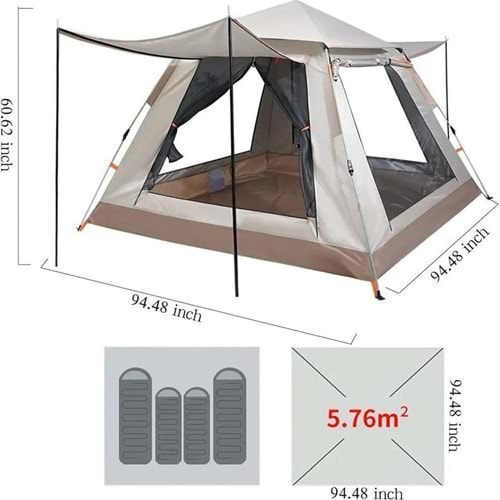 SANZHE LİON 2555050 4 KİŞİLİK OTOMATİK ÇADIR AUTOMATİC TENT