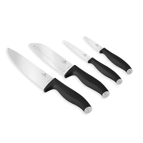 BERLİNGERHAUS BH-2957 PASLANMAZ BIÇAK SET 4 PARÇA MAT SİYAH