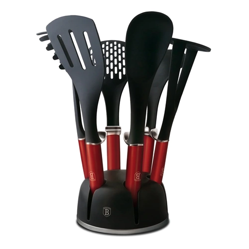 BERLİNGERHAUS BH-6241N STANDLI MUTFAK ALETLERİ 7 PARÇA BORDO