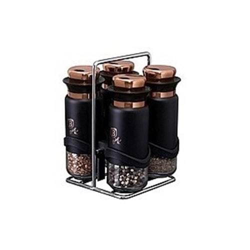 BERLİNGERHAUS BH-1999 BAHARAT KAVANOZU 5 PARÇA BLACK ROSE