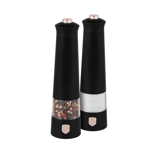 BERLİNGERHAUS BH-9499 ELEKTRİKLİ BİBER VE TUZ DEĞİRMENİ BLACK ROSE
