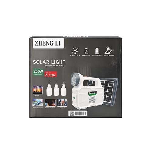 SOLAR GÜÇ KAYNAĞI 3 PANELLİ ZL-2302