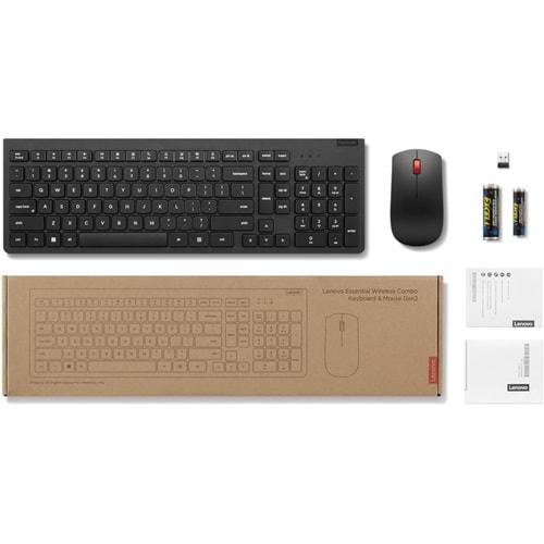 LENOVO ESSENTİAL WİRELESS COMBO KLAVYE & MOUSE GEN2 SİYAH