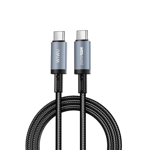 C058 WİWU TİTANLİNK SERİSİ TYPE-C TO TYPE-C 240W ŞARJ KABLOSU 1.5M