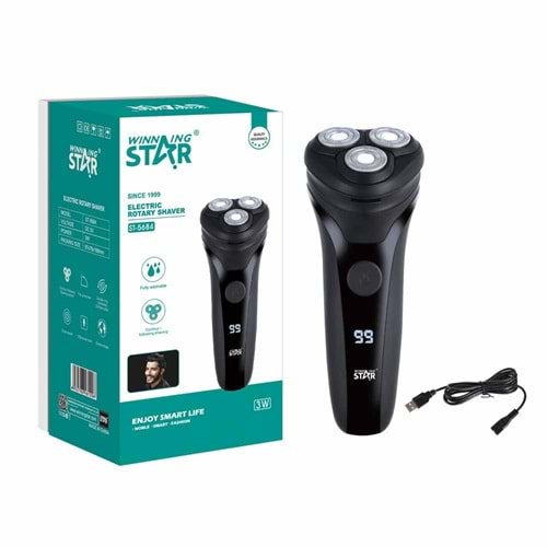 WİNNİNG STAR ST-5684 ISLAK/KURU ŞARJLI TIRAŞ MAKİNESİ