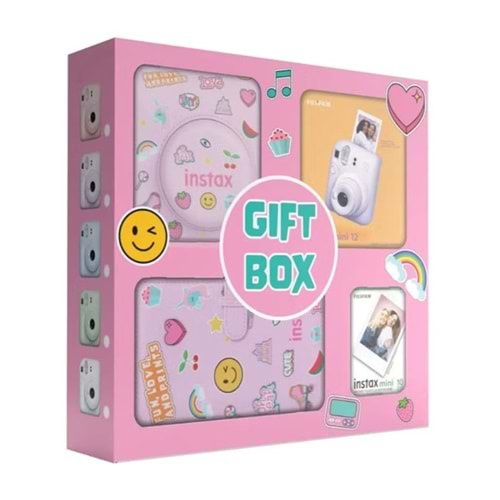 FUJİFİLM İNSTAX MİNİ 12 PURPLE EMOJİLİ BUNDLE
