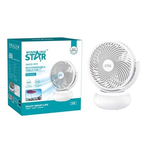 WINNING STAR ST-4101 ŞARJLI MASAÜSTÜ VANTİLATÖR 7 INC