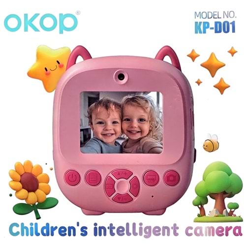 KP-D01 SİYAH BEYAZ PRİNT ÇOCUK KAMERASI