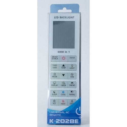 ÜNİVERSAL KLİMA KUMANDASI K-2028E