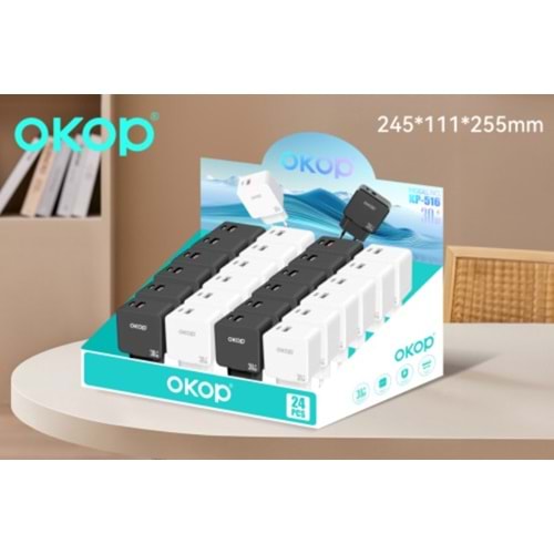 OKOP KP-516 30W SÜPER HIZLI ŞARJ CİHAZI