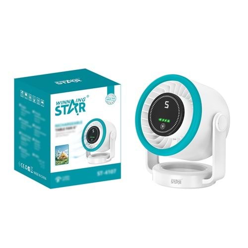 WİNNİNG STAR ST-4107 6 İNÇ ŞARJ EDİLEBİLİR MASAÜSTÜ VANTİLATÖR