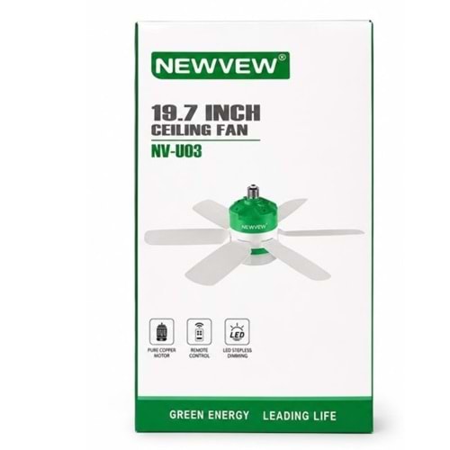 NEWVEW NV-U03 19.7 İNÇ TAVAN VANTİLATÖRÜ