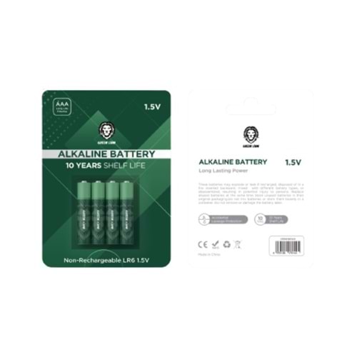 GREEN LION ALKALİN PİL AAA 4'LÜ PAKET YEŞİL - GNAKBAAA