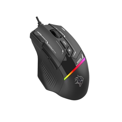 PORODO 8D RGB KABLOLU OYUNCU MOUSE 7200DPI SİYAH - PDX321