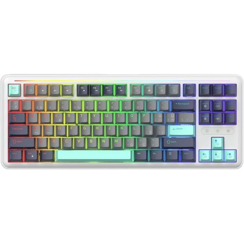 GAMEPOWER ZOOM RGB KABLOLU MEKANİK BEYAZ GAMİNG KLAVYE