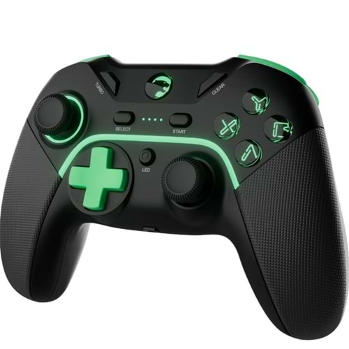 GAMEPOWER VITRUS HALL EFFECT JOYSTICK KABLOSUZ GAMING GAMEPAD - SİYAH (2.4G / BLUETOOTH)