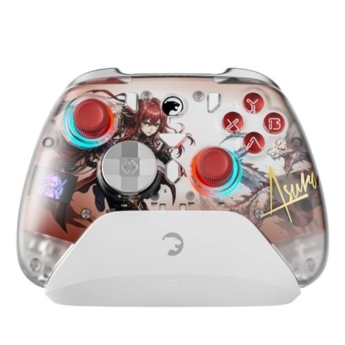 GAMEPOWER ASURA TMR JOYSTICK RGB KABLOSUZ GAMING GAMEPAD - BEYAZ (2.4G / BLUETOOTH)