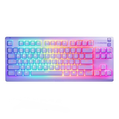 STEELSERIES APEX 3 TKL RGB AYDINLATMALI SUYA DAYANIKLI SESSİZ TÜRKÇE Q GAMING OYUNCU KLAVYESİ - LAVENDER