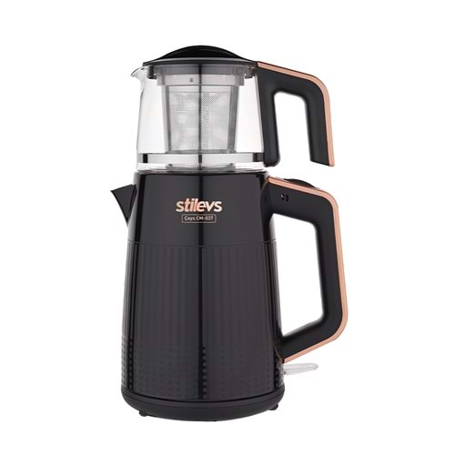STİLEVS ÇAYS CM-037 CAY MAKINESI SIYAH&BAKIR