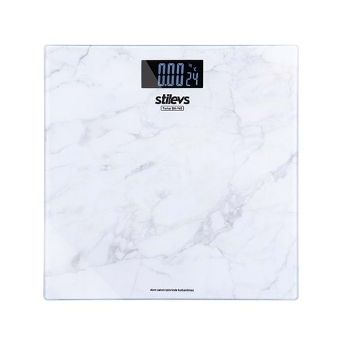 STİLEVS TARTAR BA-965 CAM BANYO BASKÜLÜ-BEYAZ TARTI