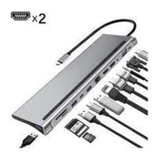 TE-DOS TD-HB6181 USB-C MULTİ FUNCTİON DOCKİNG STATİON LAPTOP GİRİŞİ ÇOĞALTICI