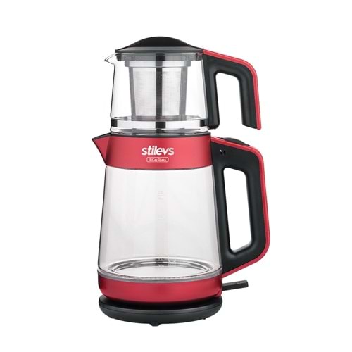 STİLEVS BİÇAY GLASS ÇAY MAKİNESİ VİŞNE