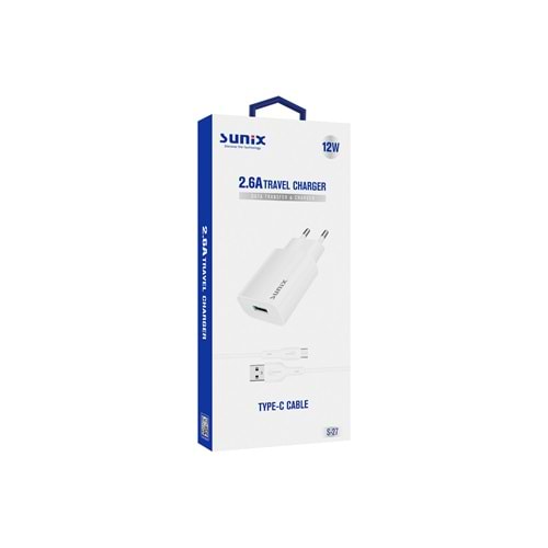 SUNİX S27 ŞARJ BAŞLIK TYPE-C SET