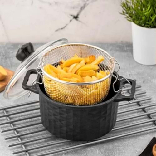 POLOCHEF CRYSTAL DÖKÜM KIZARTMA TENCERE CYK-124