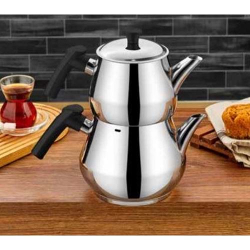 POLOCHEF DOLPHIN ÇELİK ÇAYDANLIK SETİ MİNİ BOY DOK-100