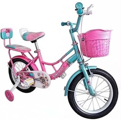 ÜÇ TEKERLEKLİ PEMBE JİLUKE SEPETLİ BİSİKLET 12LİK
