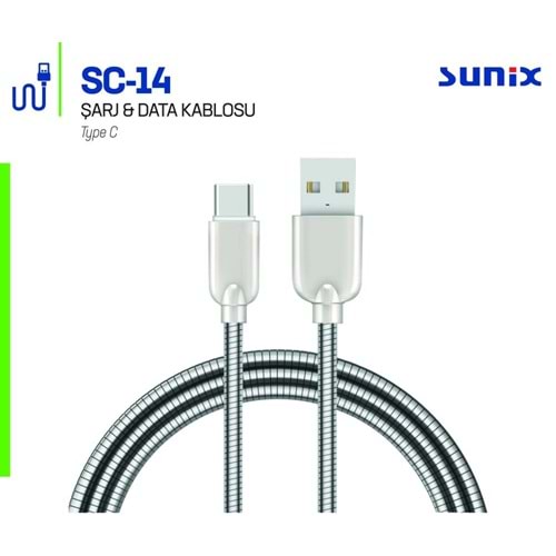 SUNİX METAL TYPE-C CABLE SC-14