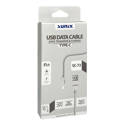 SUNİX SC72 TYPE-C ŞARJ KABLOSU