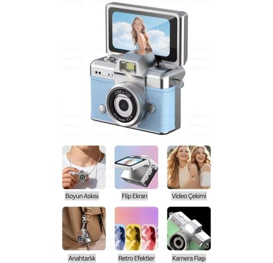 ABBRUCH MİNİ FLİP DİGİTAL CAMERA SİYAH LK-027